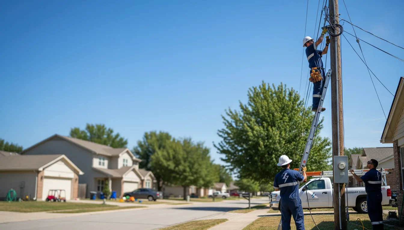 Residential electrician providing installation services in Lambrook, AR